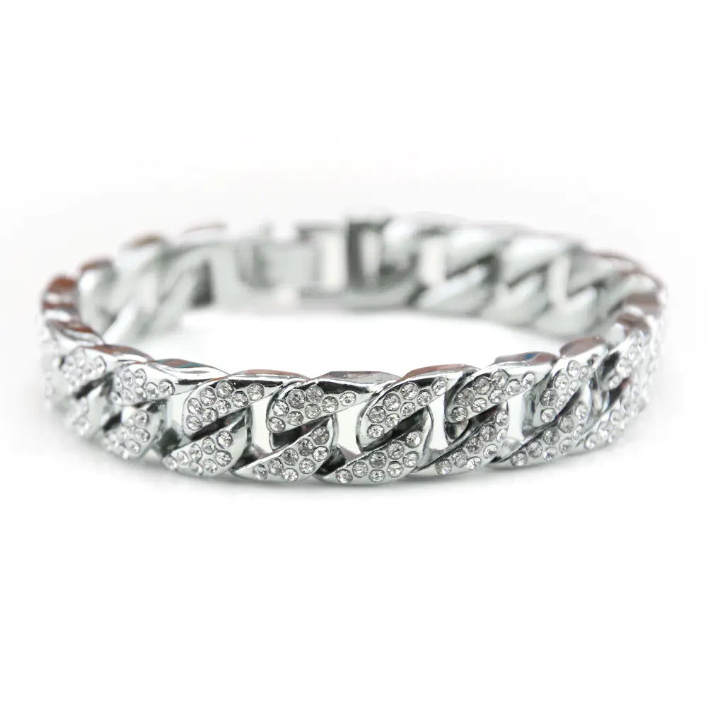 Diamond Hip-Hop Men's Bracelet - European & American Style