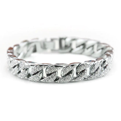 Diamond Hip-Hop Men's Bracelet - European & American Style