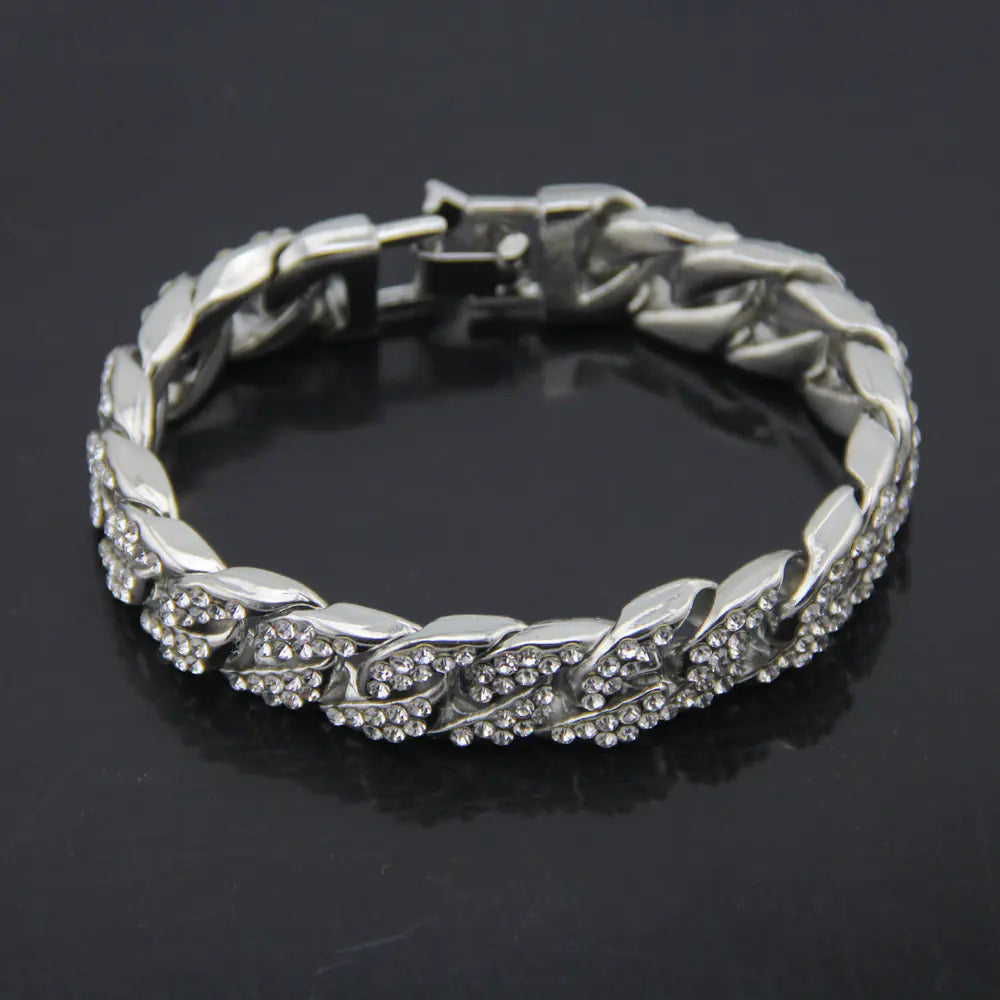 Diamond Hip-Hop Men's Bracelet - European & American Style