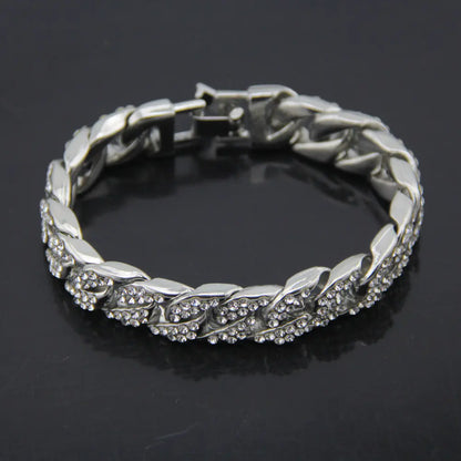 Diamond Hip-Hop Men's Bracelet - European & American Style